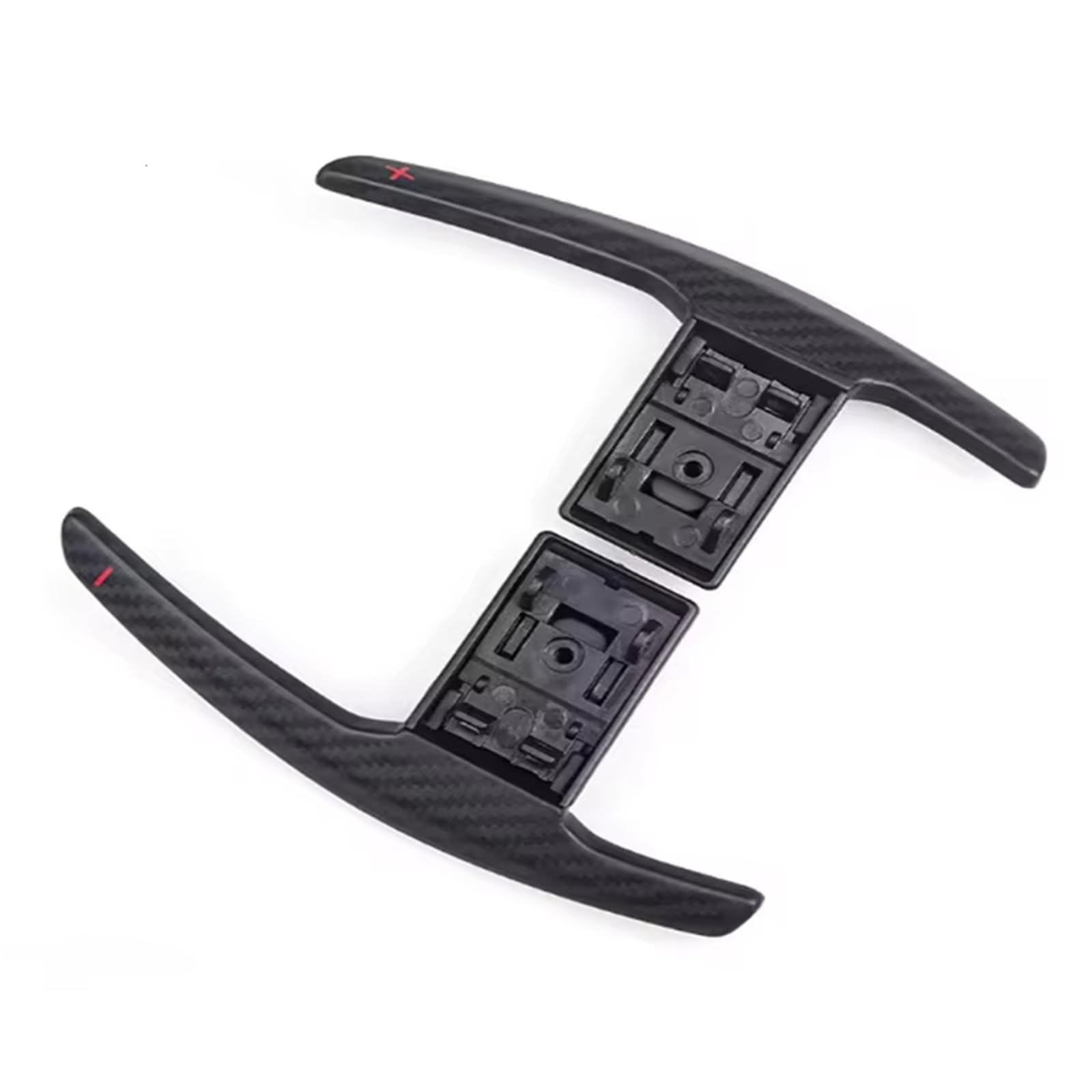 Bwwiezrs Matte Red Logo Compatible With X1 F48 2016-2019 X2 F39 2018-2020 X4 F26 2015-2019 Carbon Fiber Steering Wheel Shift Paddles Shift Paddles(Matte Red Logo)
