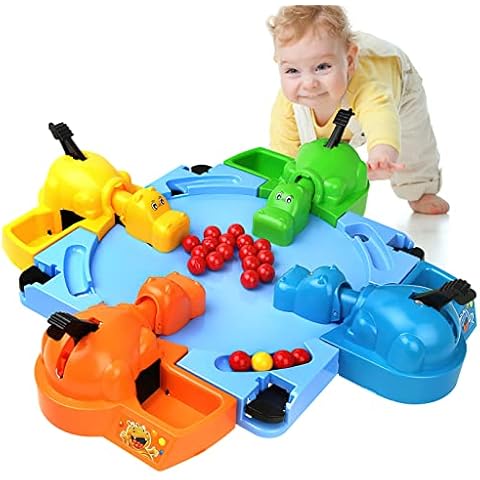 Hungry Hippos Game for Kids, Snappy Shark Family Board Game Fun Toys for All The Family Entertainment, Hungry Hippos Launchers Game For Children Adults Cover