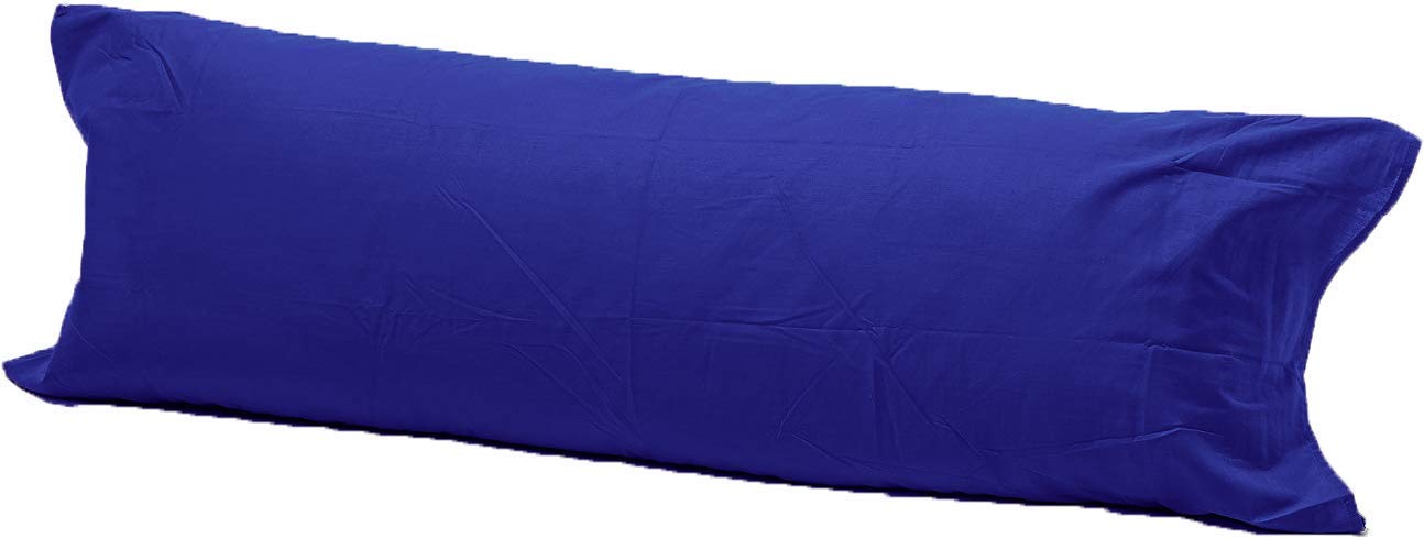 R&Z Long Bolster Pillow Case 100% Polycotton Blend PREGNANCY Maternity Orthopaedic Support Pillowcase (Royal, 4.6Ft)