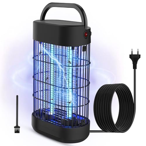 Lampara Antimosquitos Electrico, 18W Efectivamente 80㎡ Luz UV Matainsectos Eléctrico No Tóxico Matamoscas para Interiores Trampa para...