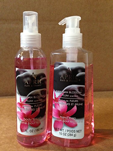 April Bath & Shower Hawaiian Blossom & Plum (Hand soap and Body Splash)