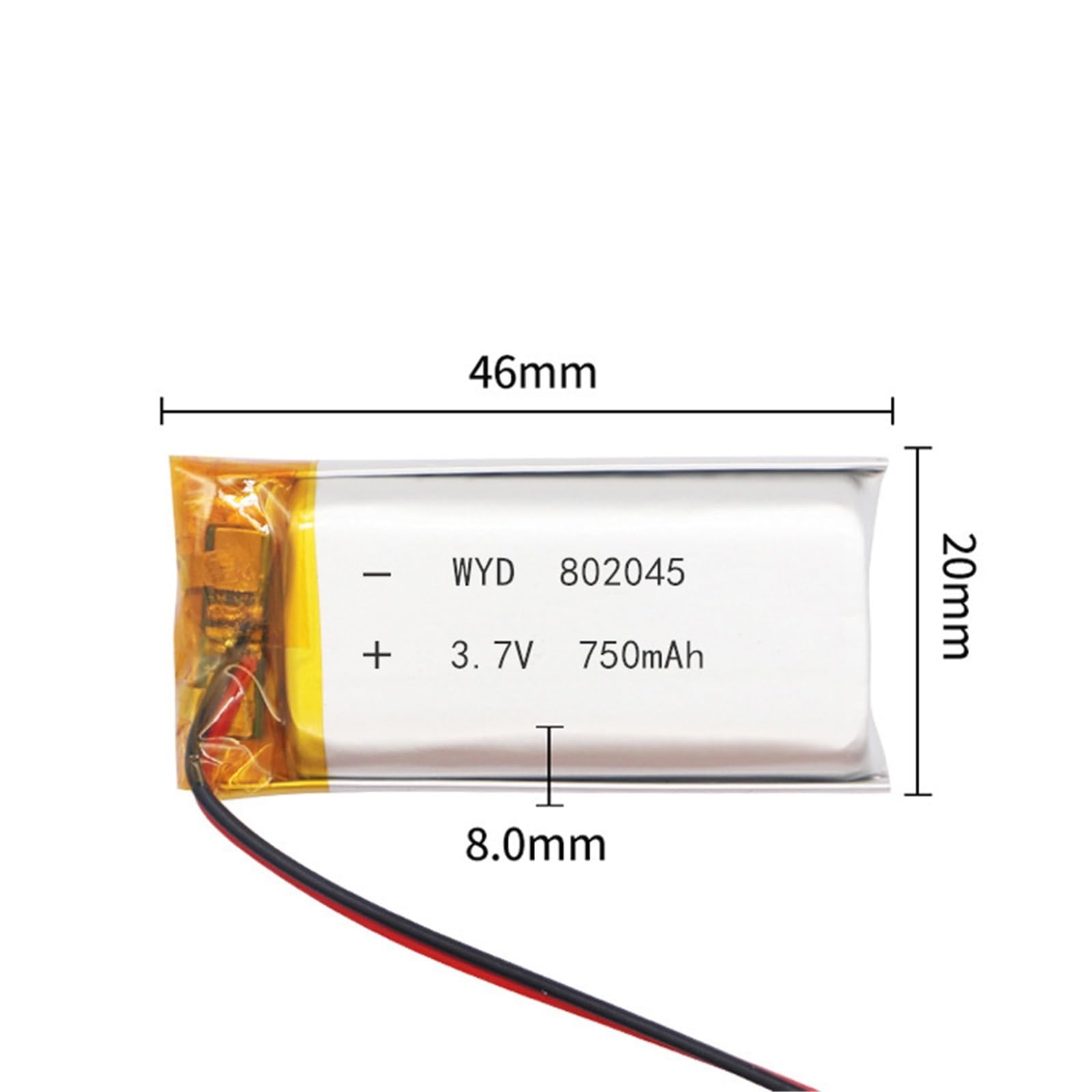 802045 750mAh 3,7V 1 PIÈCES