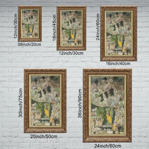 Impression sur toile Krishna art hindou cadre suspendu - 2