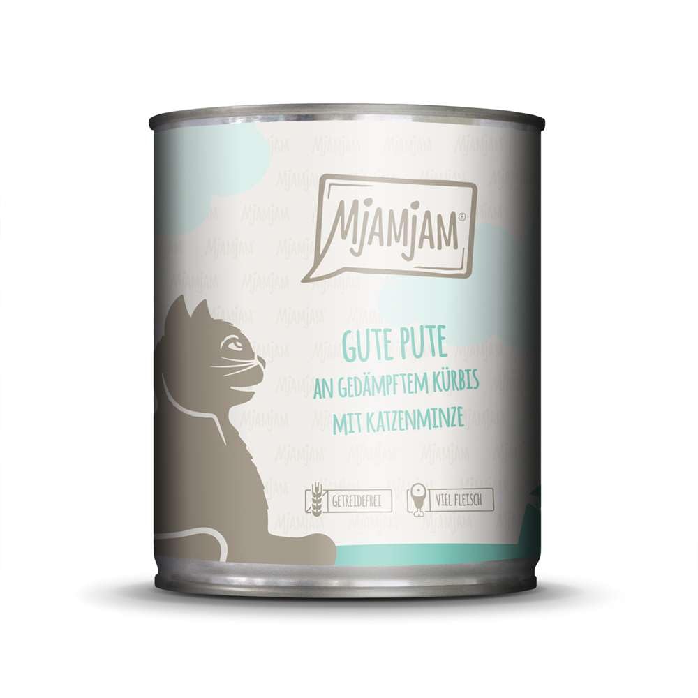 MjAMjAM Premium Natvoer Voor Katten Quetschie Goede Kalkoen Met Gestoomde Pompoen Pak Van 6 6 X 300 G Graanvrij Extra Vlees 750684803