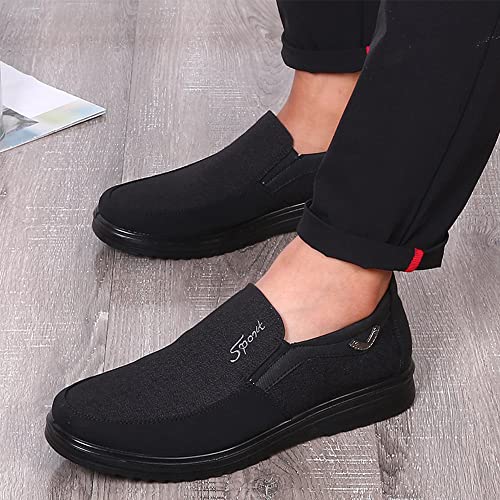 AngryMonkey Mens Slip On Loafer Plantar Fasciitis with Arch Support Dimleen Orthopedic Boat Shoes Pain Relief Cloth Shoes Large Sizes152