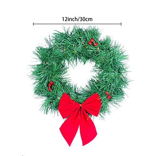 Waenerec 01 Christmas Car Wreath Lighted Artificial Plastic Pine Automotive Wreath thumb #2