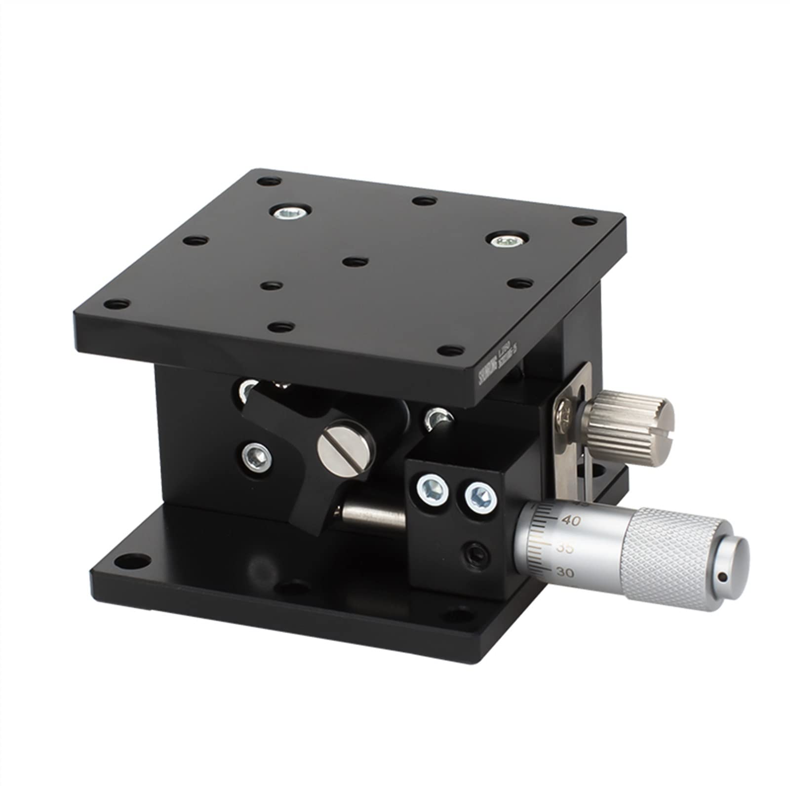 Guide lineari Spostamento Ottico Mobile dell'asse Z Piattaforma di Regolazione fine Sollevatori Regolabili in Altezza Tavolo Scorrevole 60x60mm Stazione di rifilatura