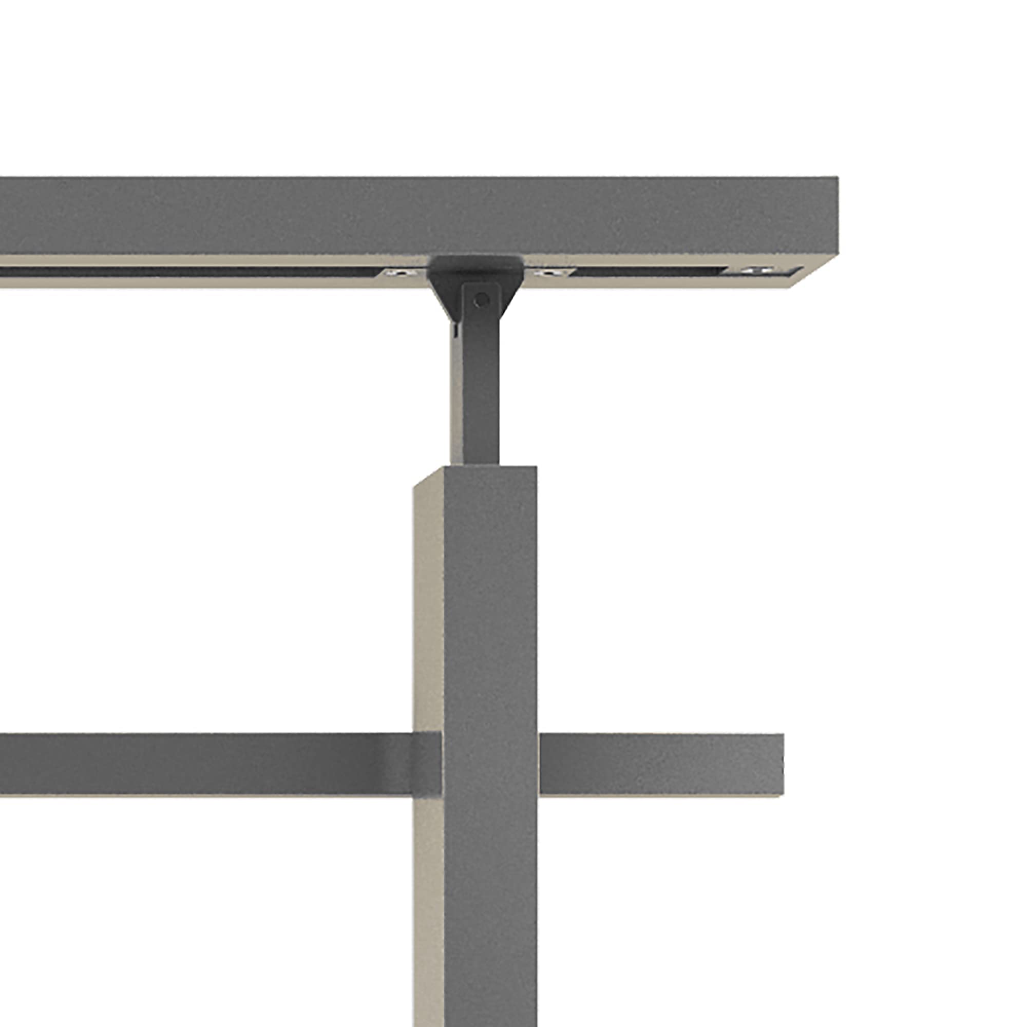 DOLLE Brüstungsgeländer Set aus Aluminium seitliche Montage eckiges Design 150 cm