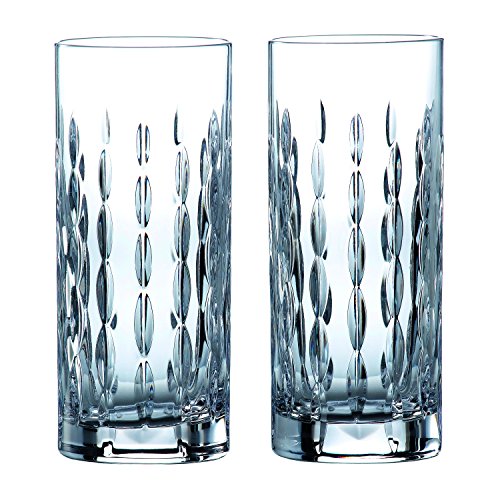 Royal Doulton Neptune Highball Glasses, 10.8 ounce, Clear