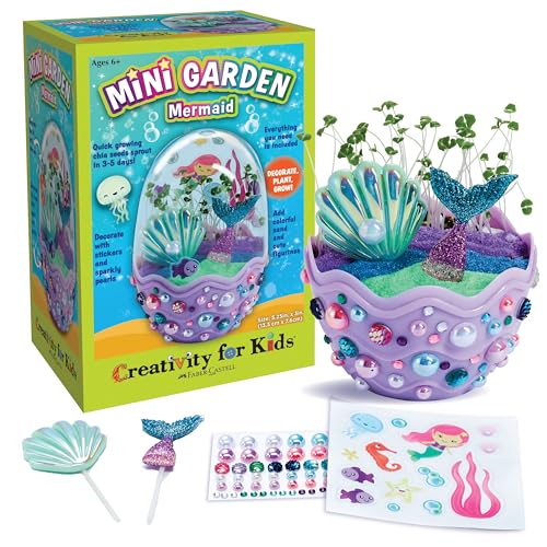 Creativity for Kids Mini Garden: Mermaid Terrarium Kit - Mermaid Gifts for Girls, Crafts...