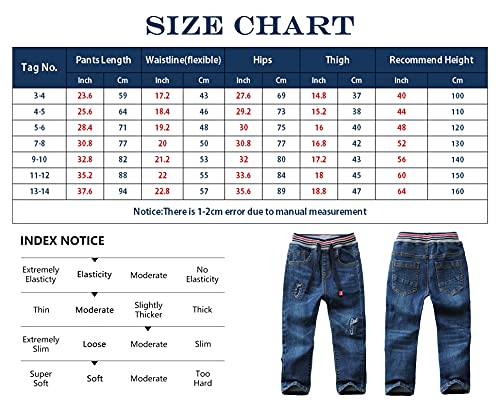 Pantalones rectos para niños de cintura media para edades de 3 a 14 5