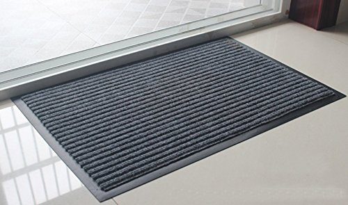 image for Fasmov 2 Pack Indoor Outdoor Entrance Rug Floor Mats Shoe Scraper Door