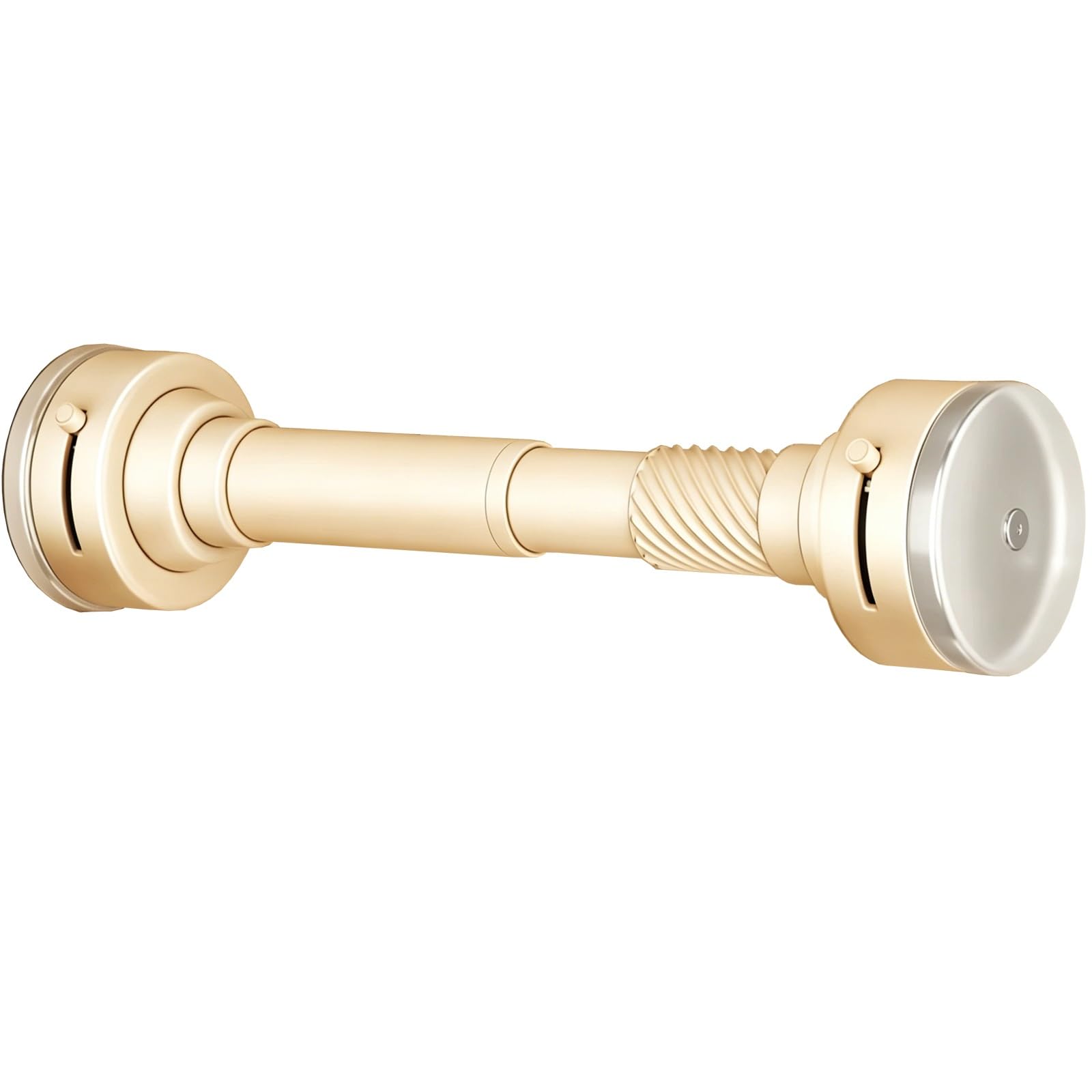 Spring Curtain Rod Adjustable 14"-86" Stainless Steel Tension Curtain Rod, Strong Adsorption for Bathroom Balcony Wardrobe, No Drill(Gold,110-170cm/43-67in)