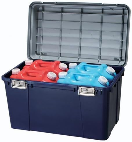 アイリスオーヤマ 収納ボックス 屋外 宅配ボックス 収納用品 バックルストッカー 密閉 蓋つき 105L KB-780 ダークブルー