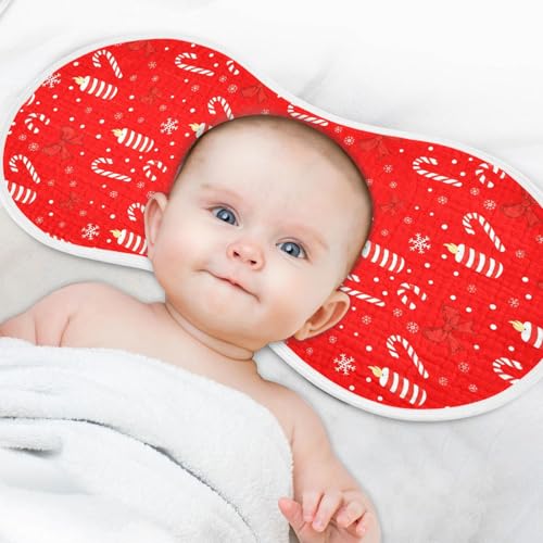 Striped Candles Pattern Muslin Baby Burp Cloths - Super Absorbent and Soft Burping Rags - Cotton Burp Clothes Set for Boys and Girls, 1 Pack4