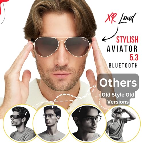 Lunettes de soleil Bluetooth aviateur marron pour téléphoner les mains libres en extérieur - 7