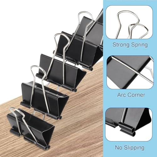Image of Ufmarine Extra Large Binder Clips 2 inch, (10 Pcs) Big Paper Clips for Office Supplies