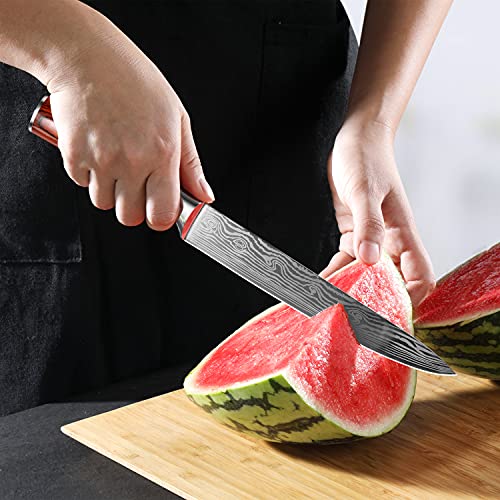 Vinnar Chef Knives Sets, 8 Pieces Japanese Professional Chef Knife Set, High Carbon Stainless Steel With Pakkawood Handle, Sharpest Cooking Knives, Best Choice For Home Kitchen And Restaurant #TOP6