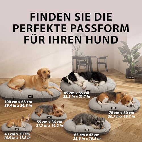 Ferplast Hundebett Katzenbett Huindekissen Relax Microfleece 45/2 Wattiertes Weiches Microfleece Waschbar Taupe