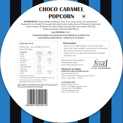 Image of Popcorn & Company Choco Caramel Gourmet Popcorn, Tin 130g