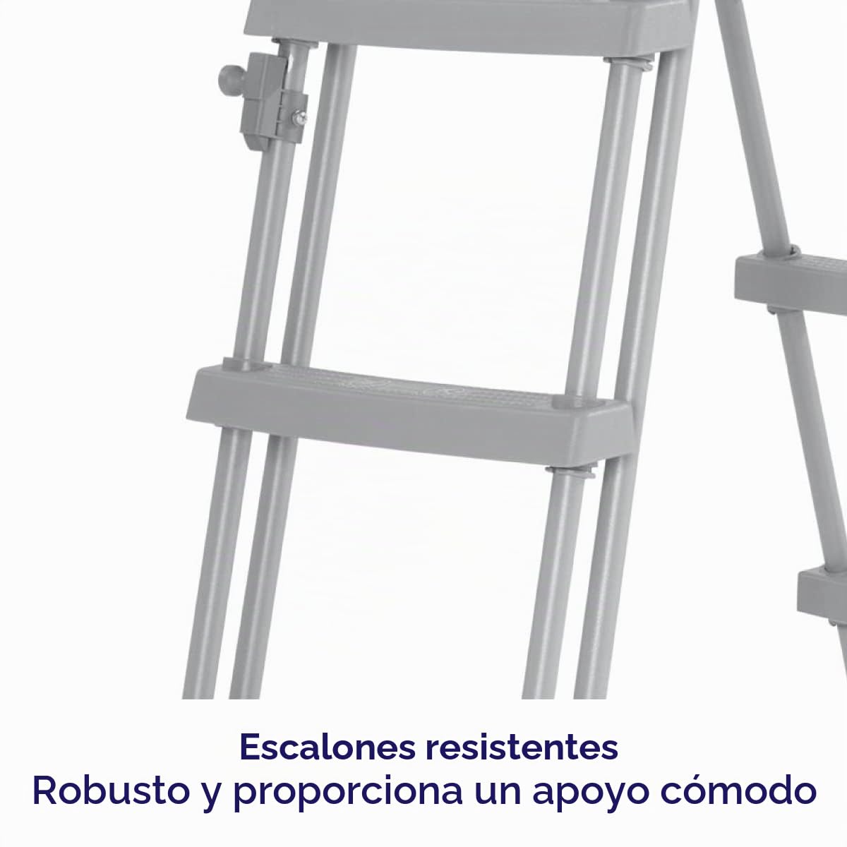 Bestway Escalera de Seguridad para Piscina Flowclear™ 1,07 m, metal, gris.