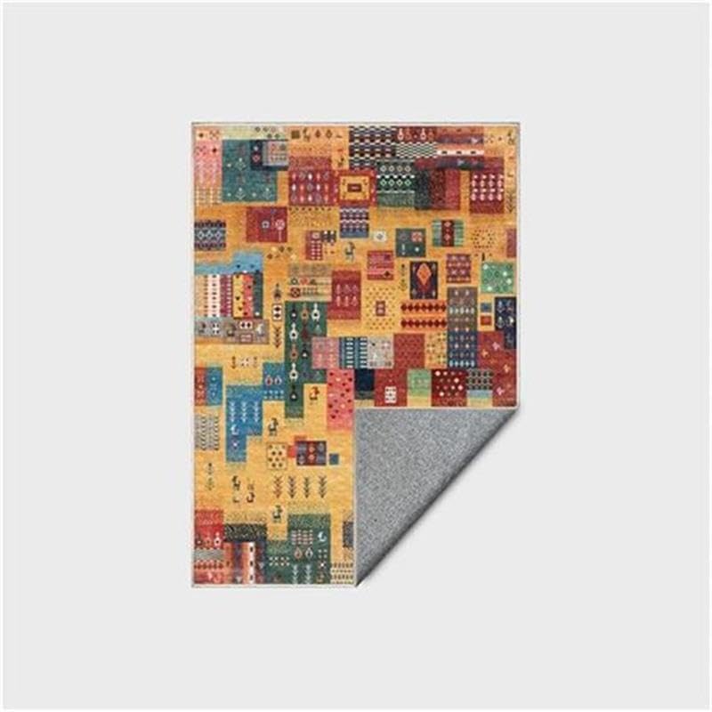 Teppiche, weich, rutschfest, Heimdekoration, Teppich für Wohnzimmer, Schlafzimmer, Küche, Esszimmer, Retro, ethnischer Stil, Patchwork, mehrfarbig