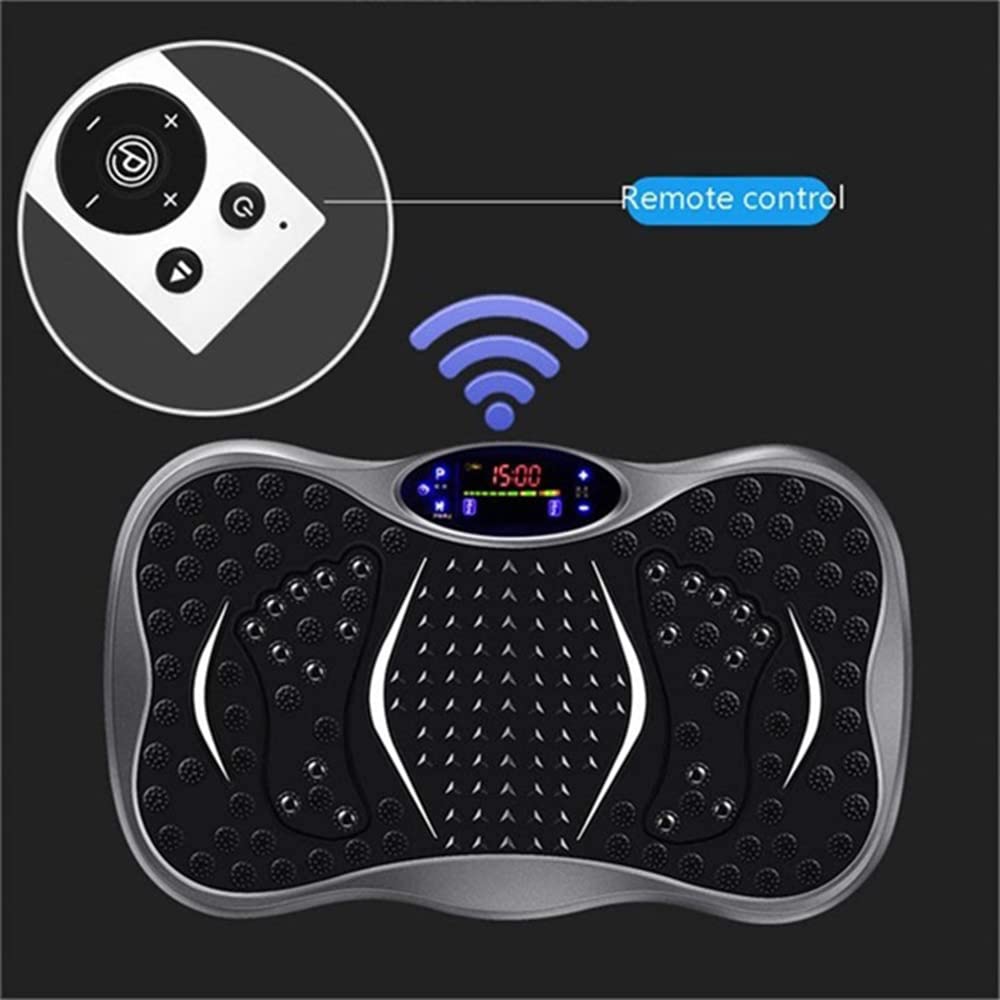 Platforma wibracyjna Power Plate, maszyna do ćwiczeń z płytą wibracyjną, płyta wibracyjna, platforma fitness do treningu całego ciała, z taśmami pętli i pilotem, domowy sprzęt treningowy (2)