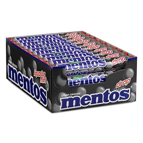 Mentos Drop chewy Dragees, drop en mint – grootverpakking met 40 rollen (38g/14 stuks per rol), pittige en aroma smaak