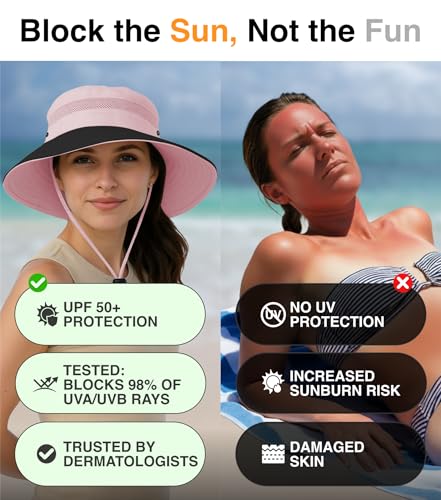 Image of GearTOP Safari Hat for Men Sun Hats for Women UV Protection UPF 50+ Fishing, Gardening, Hiking Hat (22-23 1 /2 inch)
