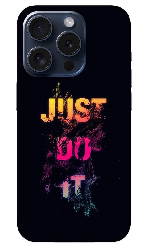Next Door Enterprises Just Do It Back Cover for Apple iPhone 15 Pro (Polycarbonate | Black)