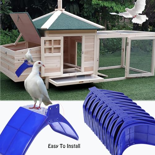 Image of 10 Pcs Dove Rest Stand, Thickened Lightweight Pigeons Rest Stand Plastic Birds Roost Holder, Doves Dwelling Frame Birdcage Accessories for Parrots and Other Birds(Blue)