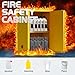 RQR 16 Gallon Flammable Liquid Storage Cabinet, Cold-Rolled Steel, Adjustable Shelf Flammable Storage Cabinet for Home Commercial and Industrial, Yellow