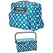 Produktbild SEMPLIX Bundle Polka Dots Nähmaschinentasche + Nähkorb M (Petrol/türkis)