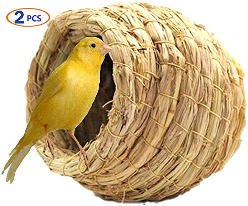 Birdcage Straw Simulation Birdhouse 100% Natural Fiber - Cozy Resting Breeding Place For