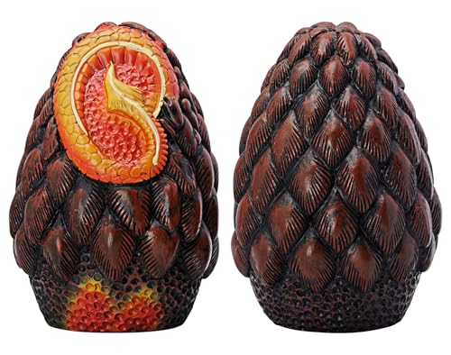 CZYY Dragon Egg Dice Jail - Set of 2 Resin Dice Cages, Dice Prison and Holder for Bad Dices - Unique Accessories, Gift for DND, Tabletop RPG Game (Dragon Egg)