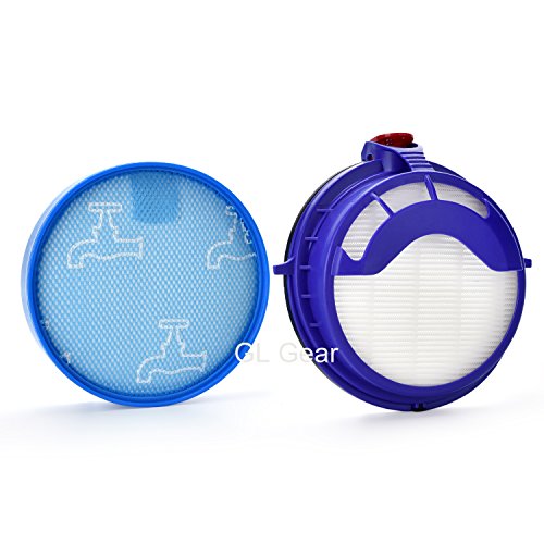 GL Gear - Filtros de Repuesto para Dyson DC25 Pre & Post-Motor Hepa, se Adapta a Todos los Modelos DC25  Comparado con la Parte # 919171-02 y 916188-06, por