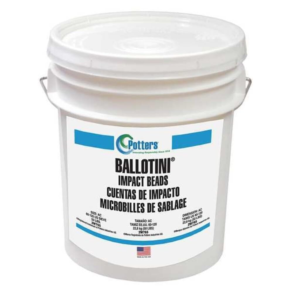 Blast Media, Glass Beads, Extra Coarse, 53 lb.: Abrasive