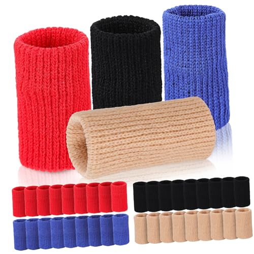 NAMOARLY Finger Sleeves for Pain Relief 40 Pack Compression for Nylon Lightweight Flexible and Skin-Friendly