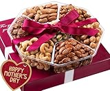 Mothers Day Nuts Gift Basket - Assortment of Sweet & Roasted Salted Gourmet Nuts - Assorted Food Gift Box for Mom, Dad, Her, Him, Mothers Day, Fathers Day, Family, Sympathy, Men & Women.