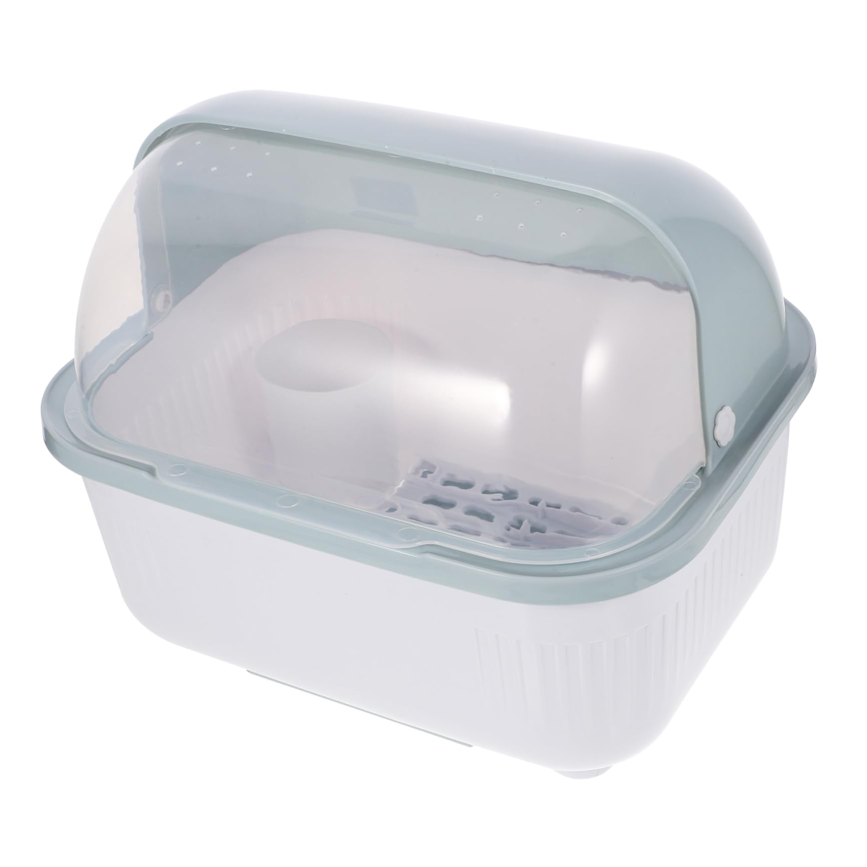 Kichvoe Boîte De Rangement Pour Égouttoir De Vaisselle Couvercle Transparent Organisateur De Cuisine Compact Pour Assiettes Et Couverts Rangement Pratique Pour Maison Dortoir