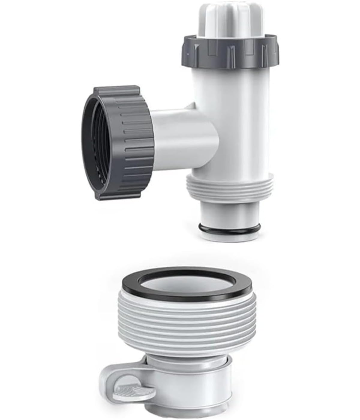 Typ B Schlauchadapter, Kolbenventile und Schlauchanschlüsse für Pools, Poolanschluss, Geeignet für Poolfilterpumpen und Aufstellpools, 2 Sets