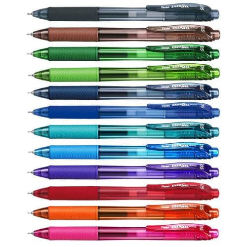 Kit Pentel Caneta Energel Gel X Retrátil BLN105-12 cores