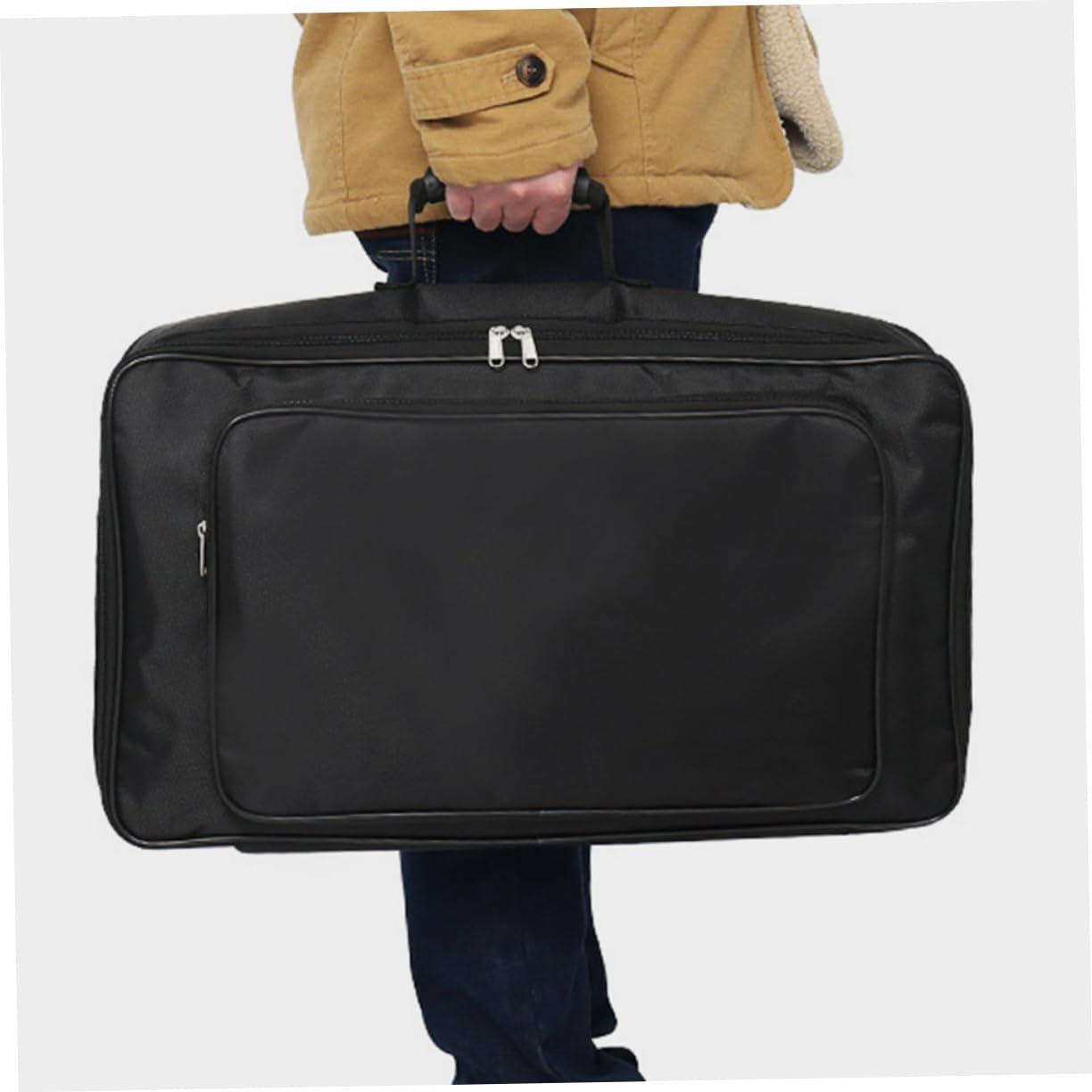 Portable Oxford Cloth Audio Effector Bag Waterproof Design Large Storage Case for Guitar Pedals and Accessories for Musicians and Performers Black
