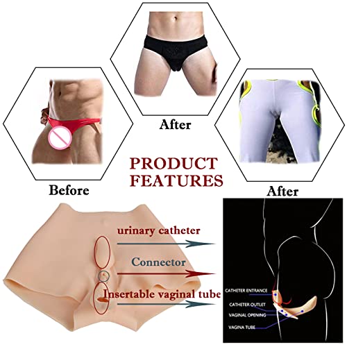 Calcinhas de silicone artificial quadris modelador aprimorador artificial shemel falso boxer cuecas