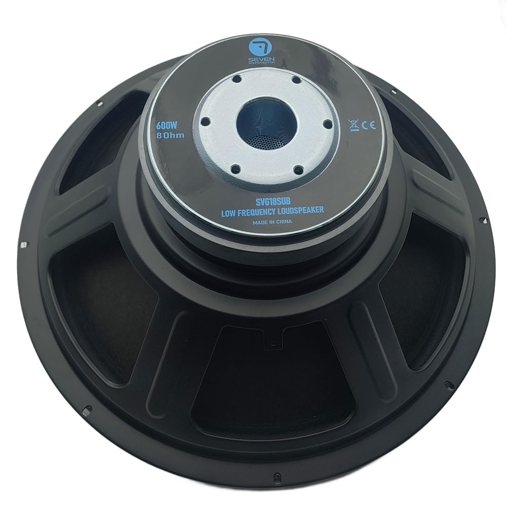 Seven Soundvector SVG18SUB/8 Subwoofer 18 Pulgadas Altavoz Profesional de Grave Sub-Grave 8 Ohm 600W AES 1200W Programa