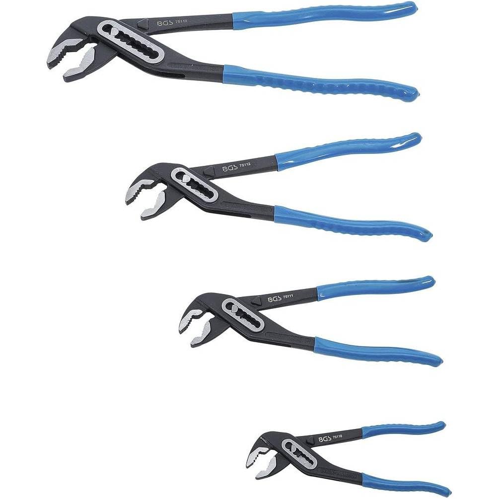 Jeu de Pinces Multiprise 4 pcs - Acier, Prise Ajustable - Polyvalence et Robustesse, Pro - D-Work