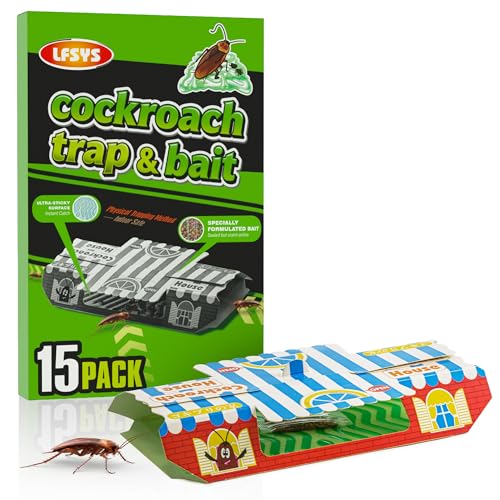 LFSYS Insect Traps 15 Pack - Indoor Sticky Household Traps for Home, Safe for Kids & Pets, Sticky Insect Catcher