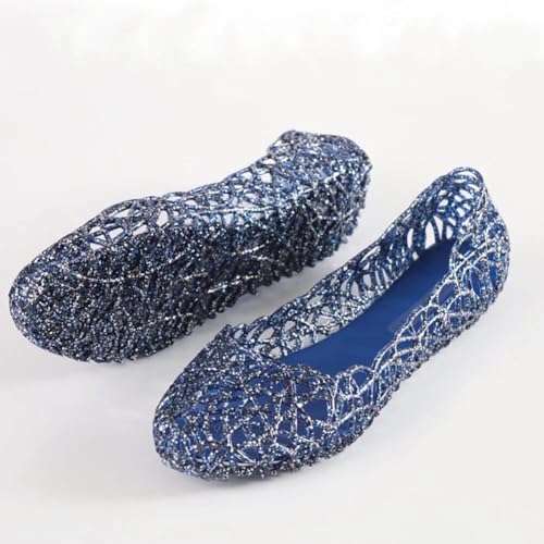 Image of Women's Jelly Sandals Ballet Shoes Slip On Flats Hollow Out Loafers