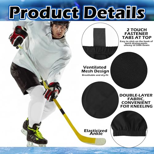 Image of 2 Pairs Practice Ice Hockey Socks Solid Color Ice Hockey Socks for Men Youth and Adult