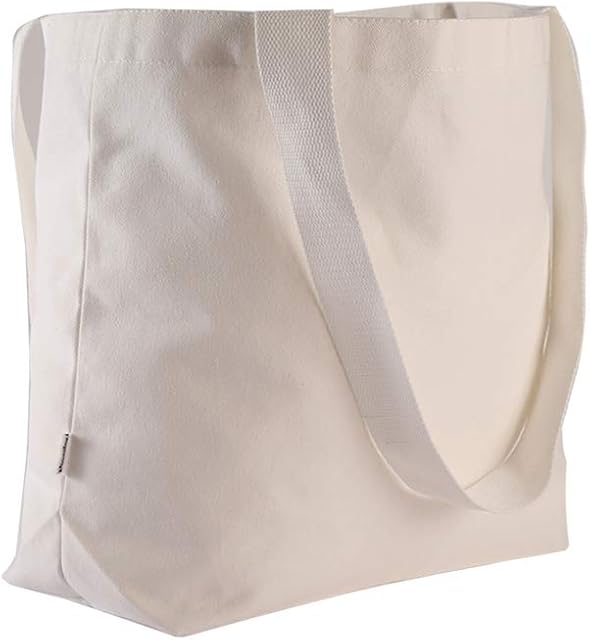 Augbunny Durable 100% Cotton 12oz Canvas Heavy Duty Extra Large Grocery Bag Beach Tote Shopping Bag Multi Purpose Tote.